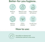 pH-balanced foaming vaginal cleanser with calendula and cucumber extracts for sensitive skin.