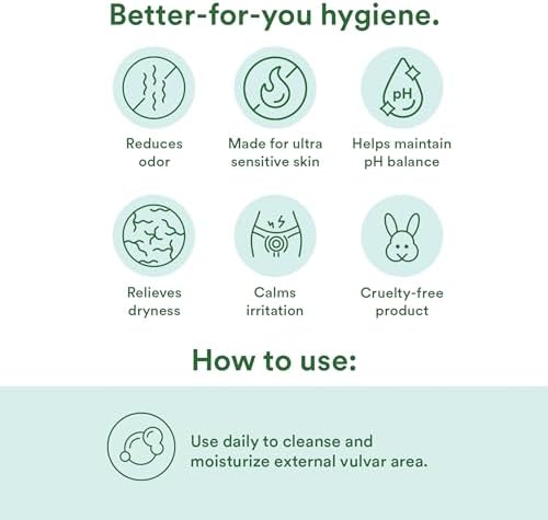 pH-balanced foaming vaginal cleanser with calendula and cucumber extracts for sensitive skin.