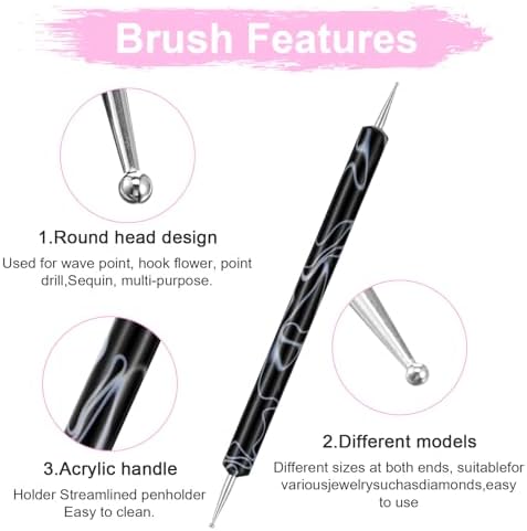 Professional nail art embossing stylus and picker tool