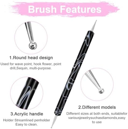 Professional nail art embossing stylus and picker tool