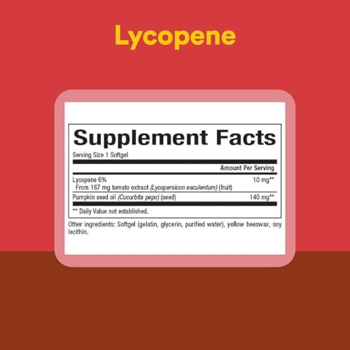 Natural Factors Lycopene packaging showing pumpkin seed oil feature