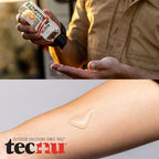 Steroid free diphenhydramine hydrochloride topical gel bottle close up