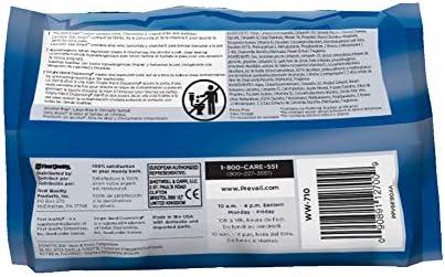 Prevail 12 by 8 inch adult cleansing wipes stack