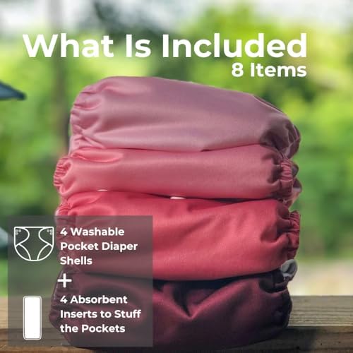 Noras Nursery reusable cloth diapers folded stack