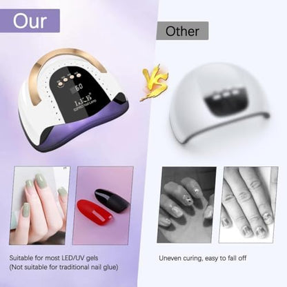 White Lke 268W nail lamp side profile showing build quality