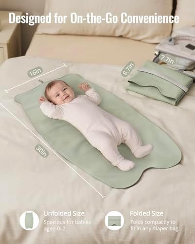 Waterproof baby diaper changing pad close up view of the bear shaped head cushion.