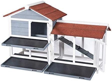 Good Life rabbit cage showing removable cleaning tray