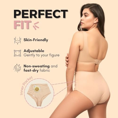 Detailed view of side openings on SIIL ostomy underwear for easy emptying