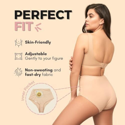Detailed view of side openings on SIIL ostomy underwear for easy emptying