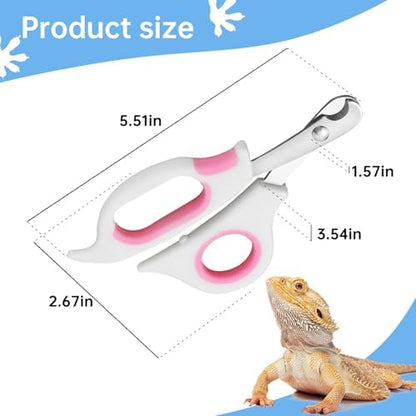 KEUYE reptile toe nail clippers showing the non slip handle design