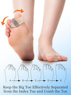 Close up shot of the high elasticity nylon sleeves and medical grade silicone pad of the PGRODE bunion corrector.