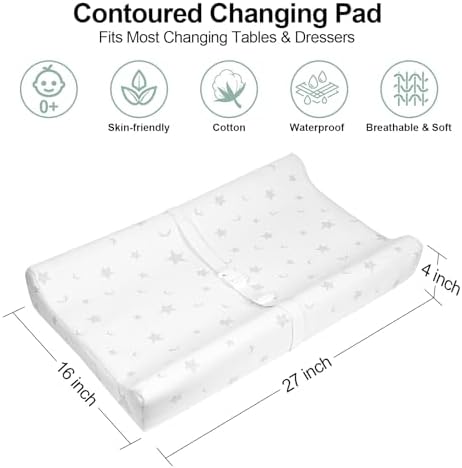 Beianpp changing pad showing contoured foam shape