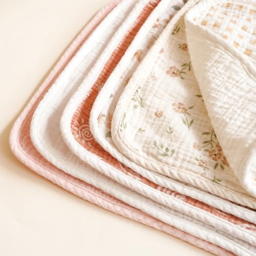 Premium gift packaging of the six piece premium cotton baby registry essentials.