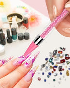 Precision tweezers included in the Difenni rhinestone kit