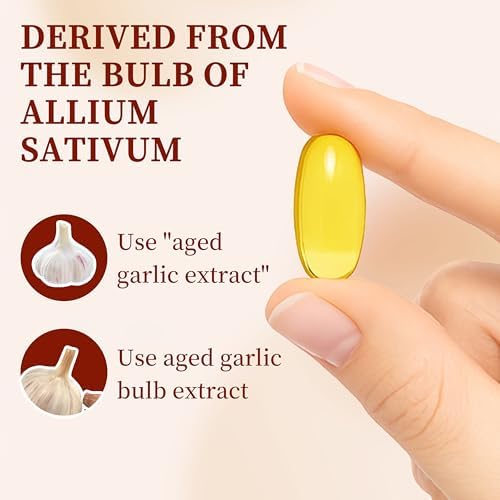 Two year matured aged garlic extract capsules for heart health and immune support