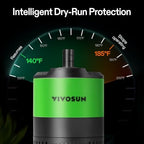 VIVOSUN 400 GPH pump packaging box highlighting specifications and flow rate metrics.