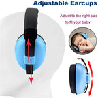 Side view of foldable baby hearing protection earmuffs