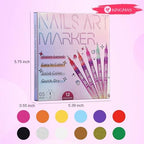 Detailed view of the 0.5mm precision tip on Kingmas nail pens