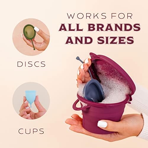 Pixie Cup period cup cleaner container folded flat for travel portability