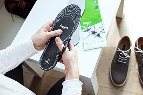 Close up of activated charcoal layer in Kaps odour eating shoe inserts
