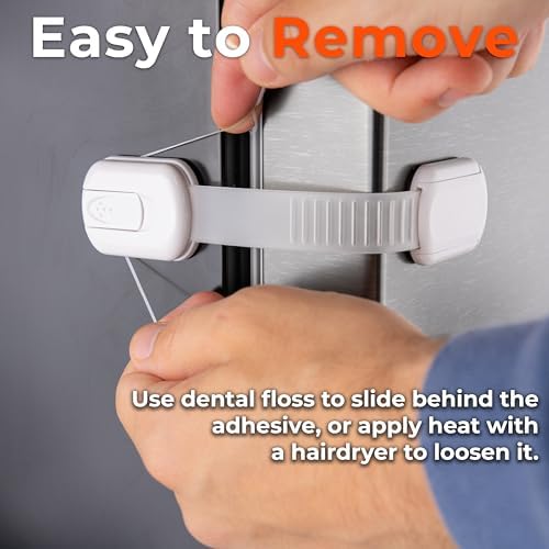 Step-by-step installation process for tool-free cupboard safety locks