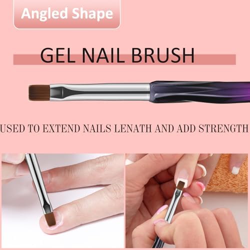 Gemsanva nail art brushes being used for cuticle cleaning