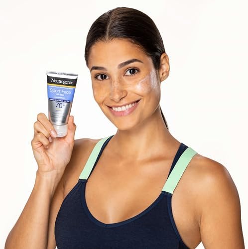 Oil-free face sunscreen for workouts running swimming outdoor sports activities