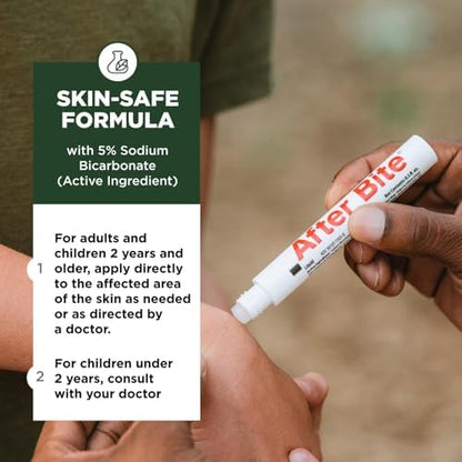 Sodium bicarbonate itch relief liquid for fire ants and bee stings.