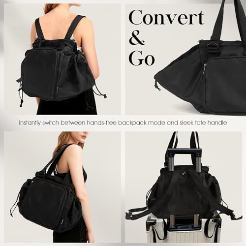 Biivoya Everyday Bag Tote displayed fully open in a 180-degree lay-flat configuration revealing interior compartments.