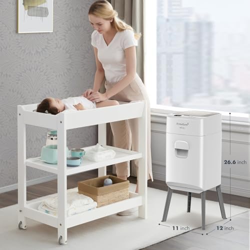 Aroma Room smart nursery diaper pail side profile