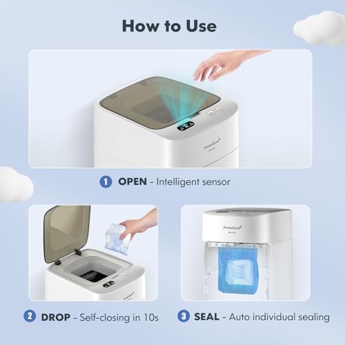 Aroma Room automatic odor locking trash can open lid