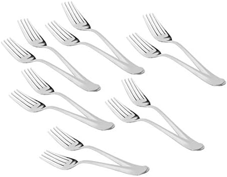 Sumeet stainless steel fork set showing 1.6mm thickness profile