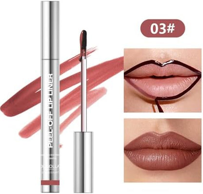 4Pcs Peel Off Lip Liner Stain Set - Long-Lasting, Smudge-Proof, Waterproof Nude Matte Lip Tint, Non-Fading Peel Off Lip Color, Effortless Precision & Full Coverage, 24H Color Hold - Image 5