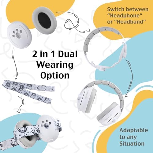 LittleTora infant ear protection headphones soft headband detail
