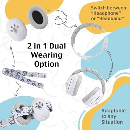 LittleTora infant ear protection headphones soft headband detail