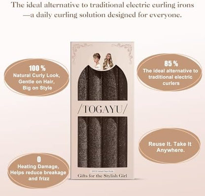 Demonstration of the flexible velvet rods being bent into shape for effortless overnight waves