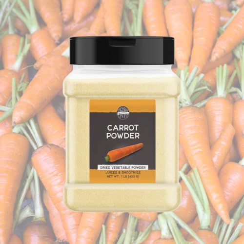 Spoonful of Birch And Meadow Carrot Powder showing vibrant color