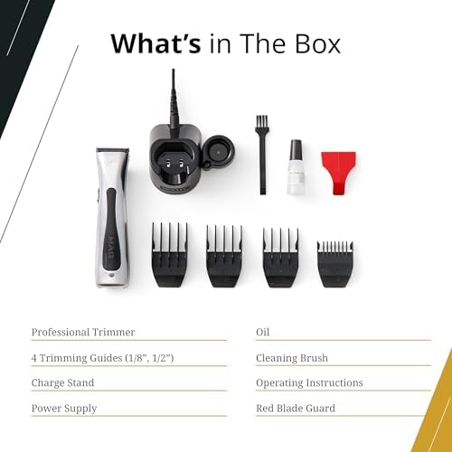 Wahl Professional Sterling Mag trimmer set components including cleaning brush and oil