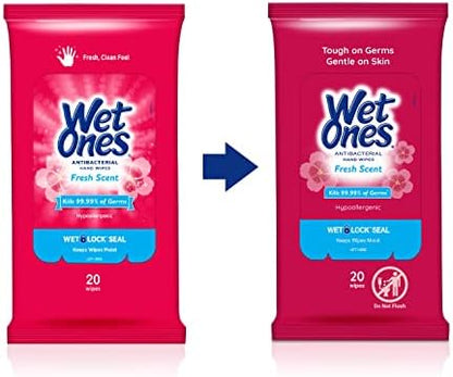 Wet Ones Travel Packs Fresh Scent 10 Packs, 200 Wipes - Image 2