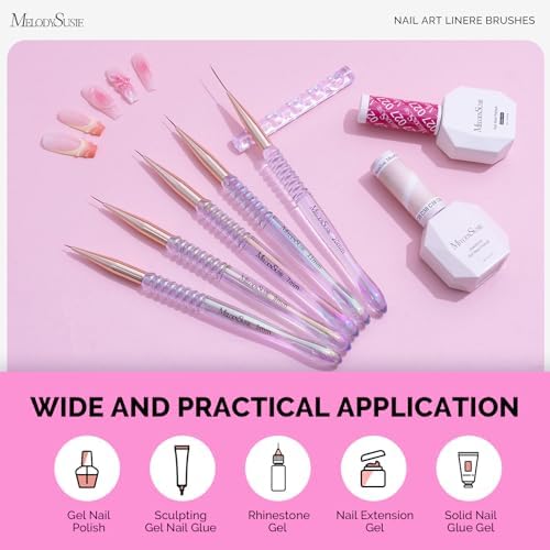 Professional nail art design tools set for fine detailing