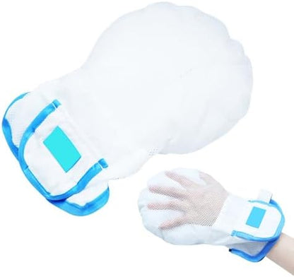 Breathable mesh medical mitts for preventing accidental tube removal.