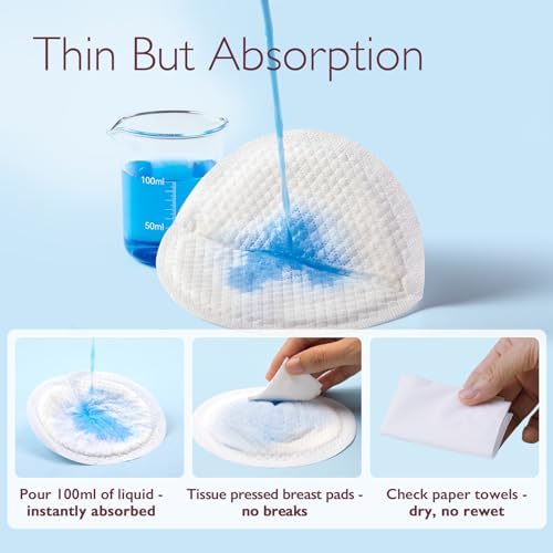 Side profile of ultra-thin Momcozy nursing pad showing thickness