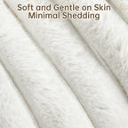 Donut Dog and Cat Bed, Luxurious Comfortable Faux Rabbit Fur Pet Beds, Round Anti-Anxiety Calming Puppy Kitten Bed with Anti-Slip Bottom for Small Medium Dogs & Cats(20", White) - Image 4
