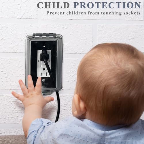 Close up of Pilispark childproof outlet box lock mechanism