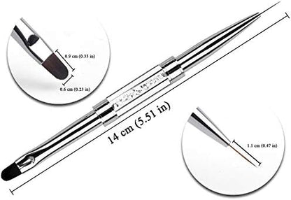 Ycyan professional nail art brush set being used for salon manicure