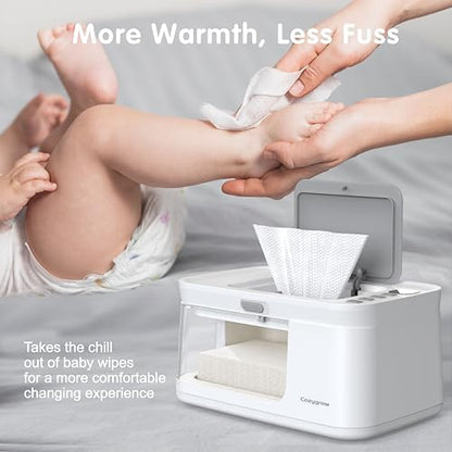 Baby wipe warmer packaging and included accessories