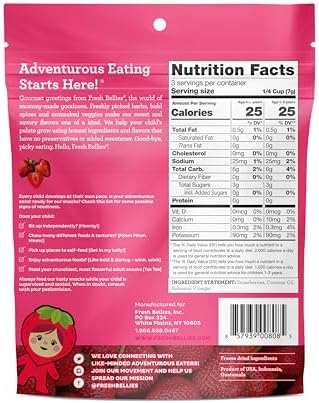 Fresh Bellies balsamic seasoned strawberry toddler fruit snacks close up