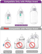 Top view detailing the fast flow aperture design of the size three baby bottle nipple