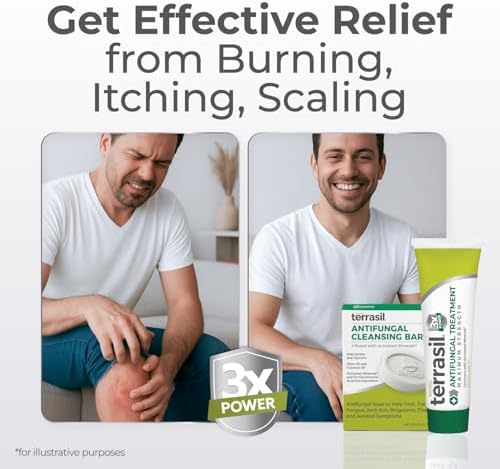 Maximum strength Terrasil antifungal cream for jock itch and yeast infection relief.