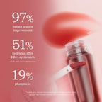 Model applying Nooni moisturizing lip stain for a plumping effect